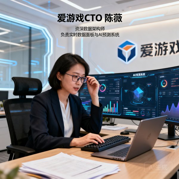 爱游戏CTO陈薇，资深数据架构师，负责实时数据面板与AI预测系统
